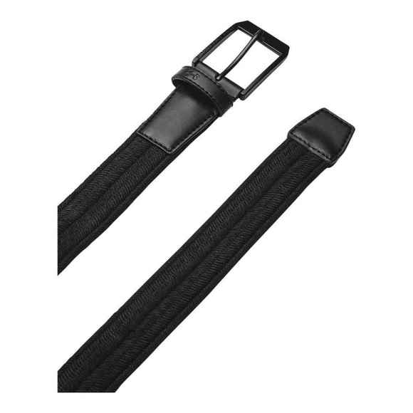 BRAND NEW men under armour golf braided black belt leather end pieces size 38 - Picture 4 of 6